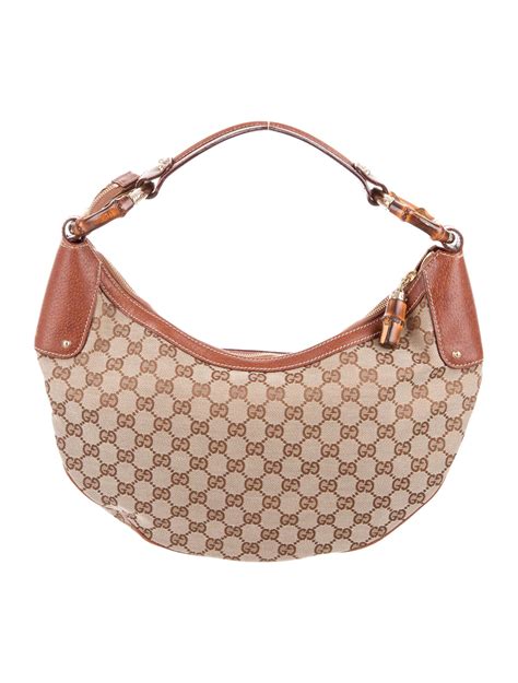 gucci hobo bamboo ring|gucci hobo canvas bag.